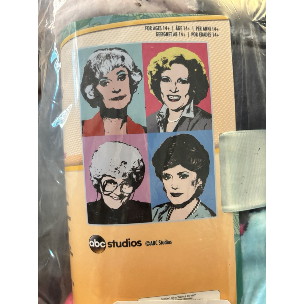 Golden Girls Themed Warhol Fleece Blanket Comforter 45"x60" Stadium Blanket - Picture 8 of 9